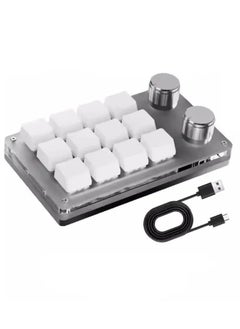 Programming Macro Keyboard Custom Knob Keyboard 12 Key 2 Knob Gaming Mini Keyboard Copy Paste Photoshop Hotswap Keypad