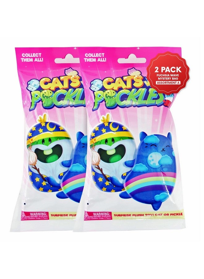 Cats vs Pickles 2Pk Mystery Bags Bean Filled Plushies | Stocking Stuffers | Blind Bags For Girls And For Boys | Surprise Bean Collectibles | Sensory Friendly Mystery Bag For Kids & Adults | 2-Pack - Image 1