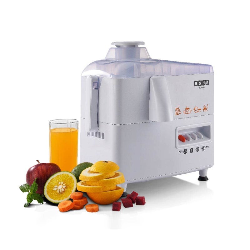 USHA J 3345 450 Watts Juicer, 5 Years Warranty On Motor, 3 Speed With Pulse Function, White - Image 3
