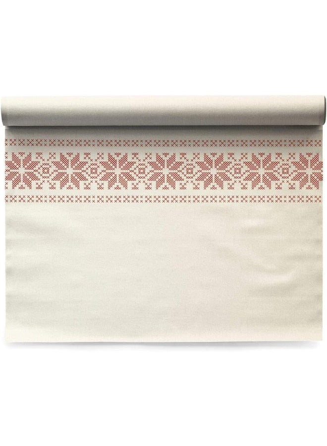 MY DRAP Mydrap Ira48N1/105-11  Table Noël En Coton Recyclé 48X32Cm-Rouleau De 6 Sets-Motifs  Jumper Placemat, Cotton, Beige  - Image 4