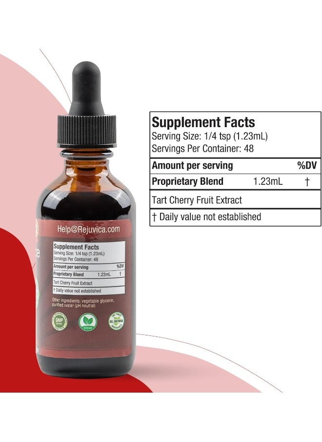 Rejuvica Health - Cherry Force - Real Tart Cherry | All-Natural Liquid Solution For 2X Absorption | Uric Acid & Inflammation Support - Image 1