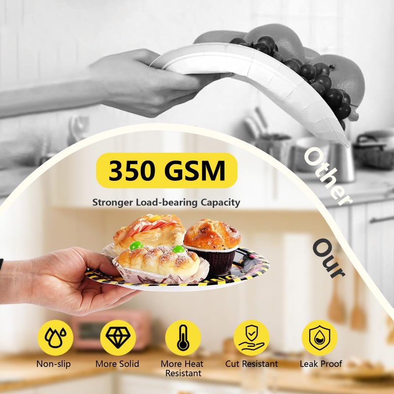 Grencian 96Pcs Construction 2nd Birthday Party Supplies Construction Truck Plates Napkins Forks Tableware Sets Excavator 2nd Birthday Decorations Favors for Boys Tractor Dump Two Years Old Party  Serves 24 - Image 5