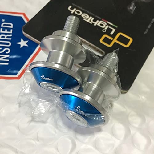 PHEOZIO Swingarm Spools Stand Stoppers Paddock Stand Adapter Roll Compatible for BMW Honda Kawasaki Suzuki 8mm CAVM8WCOB Blue - Image 1