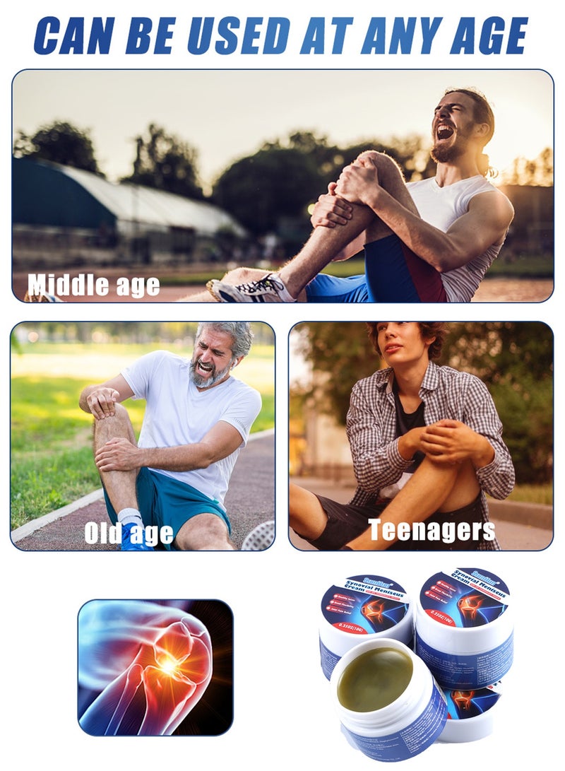 سوميفون مرهم Sumifun (3 قطع) أنبوبي لتخفيف آلام المفاصل لإصابات الغضروف المفصلي والتهاب المفاصل، كريم علاج العضلات والمفاصل جل بارد سريع الامتصاص - Image 5