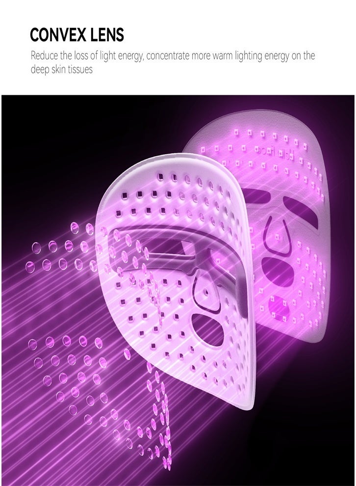 Wireless Portable LED Beauty Mask: 120g feather-light and comfortable to wear, 3000mAh long battery life, mobile full-face phototherapy SPA (comfortable and portable version) - Image 5