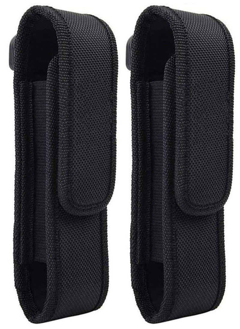 KASTWAVE - Flashlight Holster 2pcs Set, Flashlight Holder Belt Carry Case Nylon Fabric Flashlight Pouch Ultra-Thick Flashlight Cover Portable Waist Bag for Flashlights for Outdoor Camping Hiking - Image 1