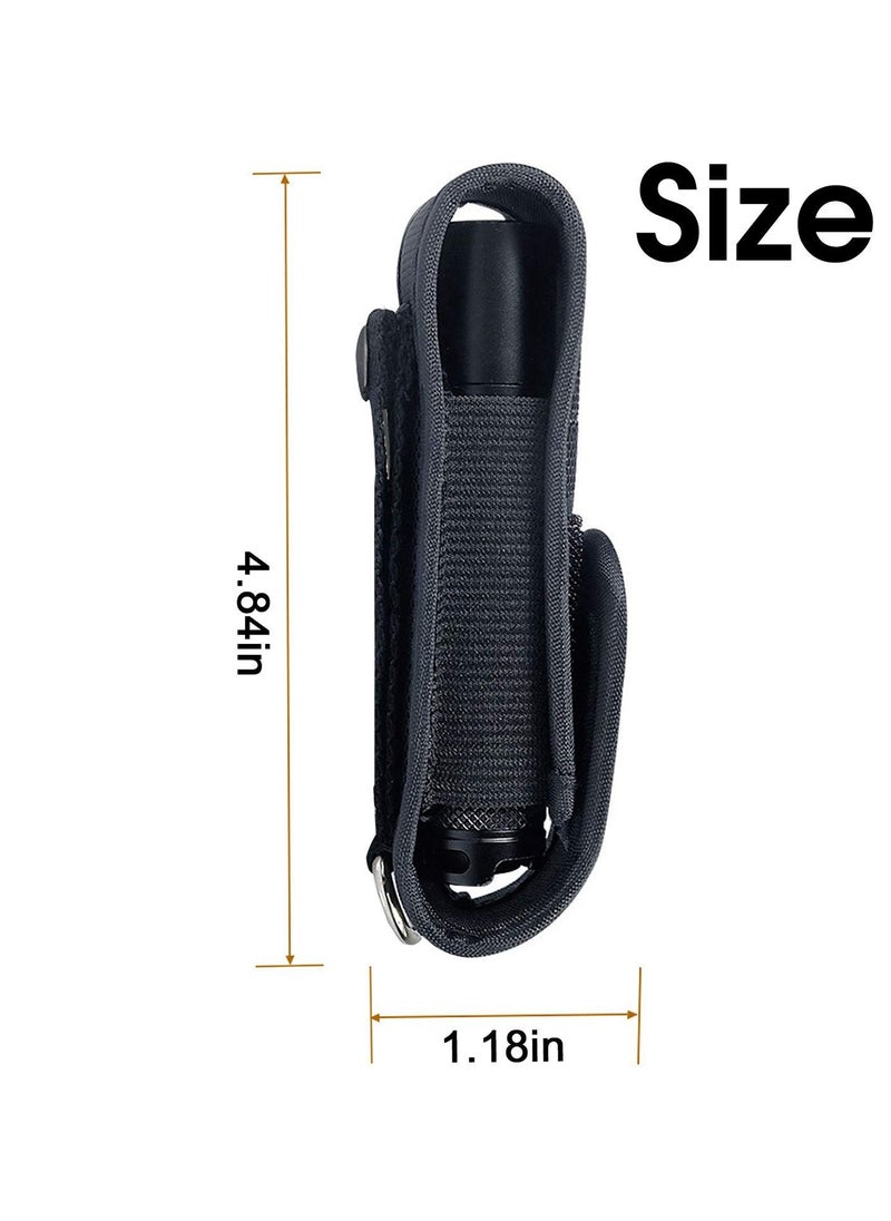 KASTWAVE - Flashlight Holster 2pcs Set, Flashlight Holder Belt Carry Case Nylon Fabric Flashlight Pouch Ultra-Thick Flashlight Cover Portable Waist Bag for Flashlights for Outdoor Camping Hiking - Image 1