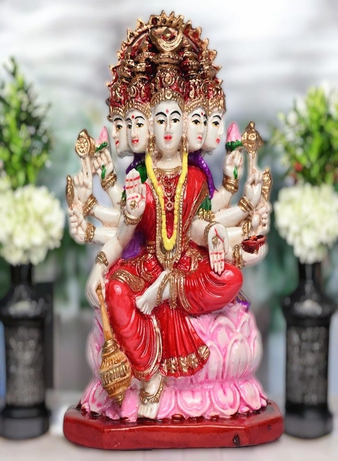 KariGhar® Gayatri Devi Idol for Home | Living Room | Puja Room | Housewarming | Gifting & Decoration (Multicolor) - Image 1
