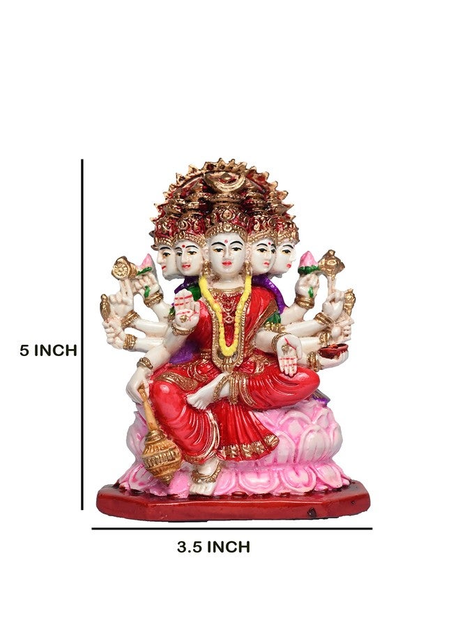 KariGhar® Gayatri Devi Idol for Home | Living Room | Puja Room | Housewarming | Gifting & Decoration (Multicolor) - Image 3
