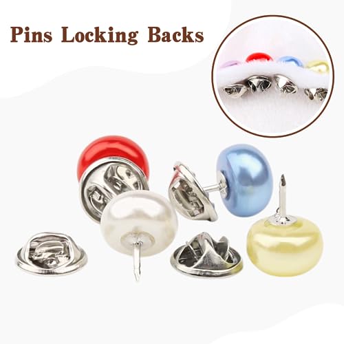KASBEE Lapel Pin Backs, 50PCS Pin Backs for Brooch Tie Hat Badge Insignia, Brass Pin Backings, Nickel Color - Image 5