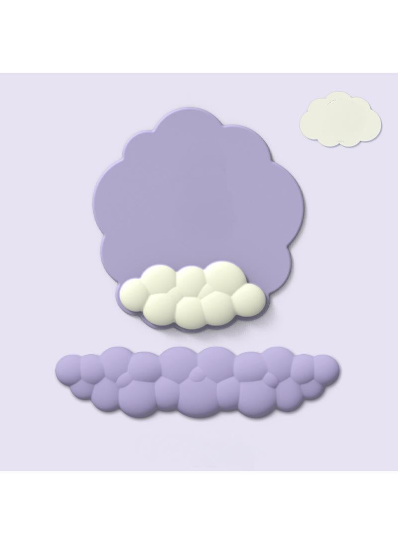 Y&D 3-Piece Office Keyboard Cloud Wrist Rest And High Density Memory Silicone Non Slip Base Mouse Pad - Image 1