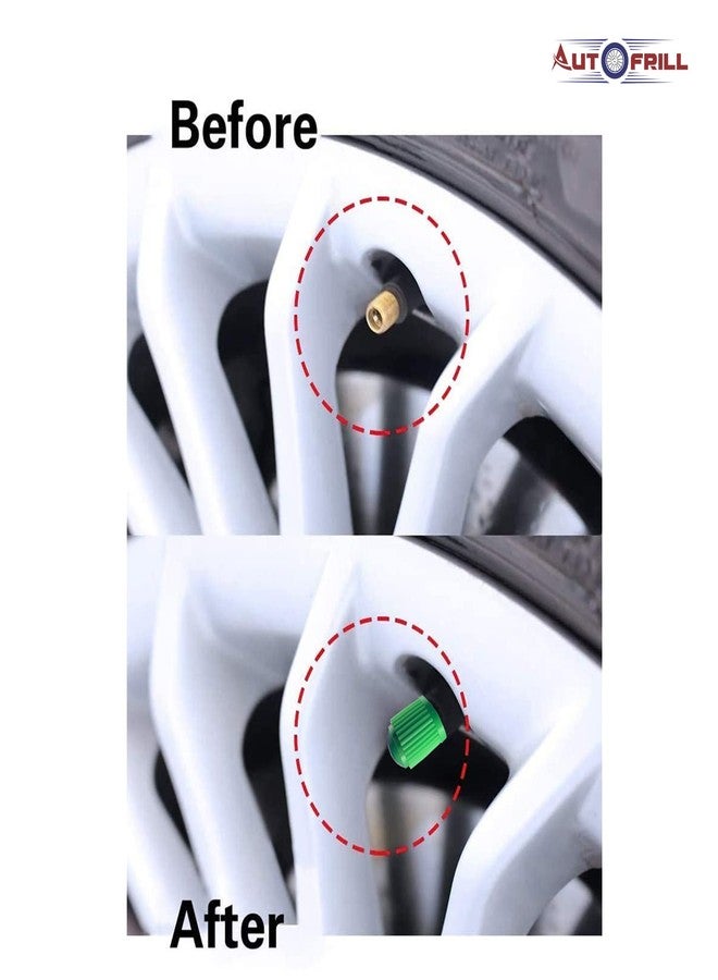 AUTOFRILL 200 Pcs Car Wheel Universal Tire Stem Covers for Cars, SUVs, Bike and Bicycle, Trucks, Motorcycles Heavy-Duty Valve Cap Stem Air Valve Caps (Pack of 200, Green) - Image 5