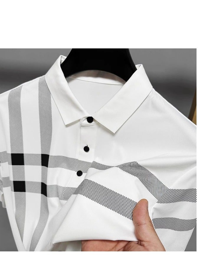 Men's Business Casual Short Sleeved T-Shirt Polo Shirt - Image 1