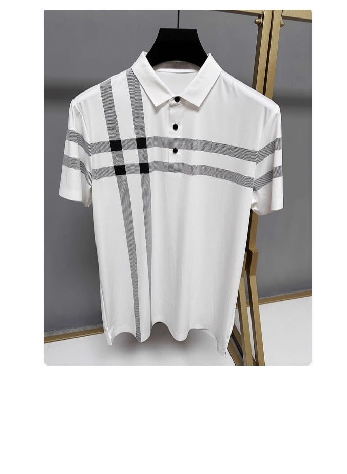 Men's Business Casual Short Sleeved T-Shirt Polo Shirt - Image 2