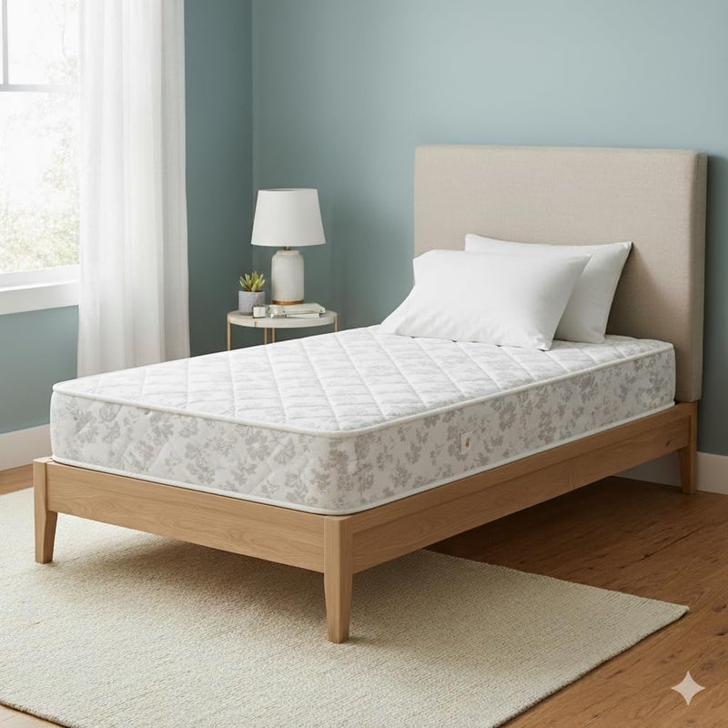 Pioneer Orthopedic Single Medicated Mattress 190×90cm with Pillow, Pillow Cover & Bedsheet | Firm Foam Mattress for Back Support & Comfortable Sleep (190 x 90 x 7 cm, Complete Single Bed Bedding Bundle) - Image 2
