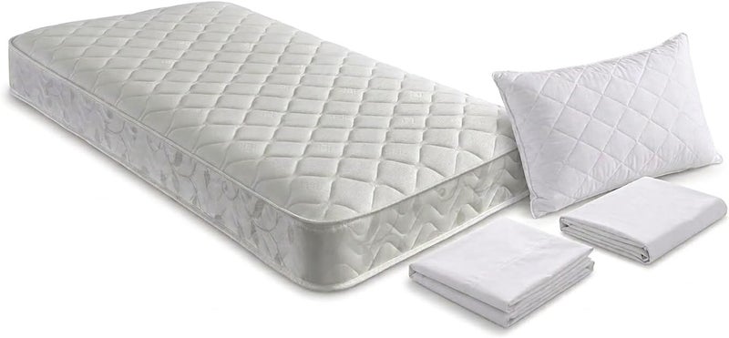 Pioneer Orthopedic Single Medicated Mattress 190×90cm with Pillow, Pillow Cover & Bedsheet | Firm Foam Mattress for Back Support & Comfortable Sleep (190 x 90 x 7 cm, Complete Single Bed Bedding Bundle) - Image 1