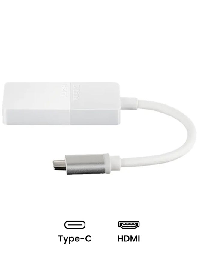 دي لينك محول USB من النوع C إلى HDMI أبيض - Image 2