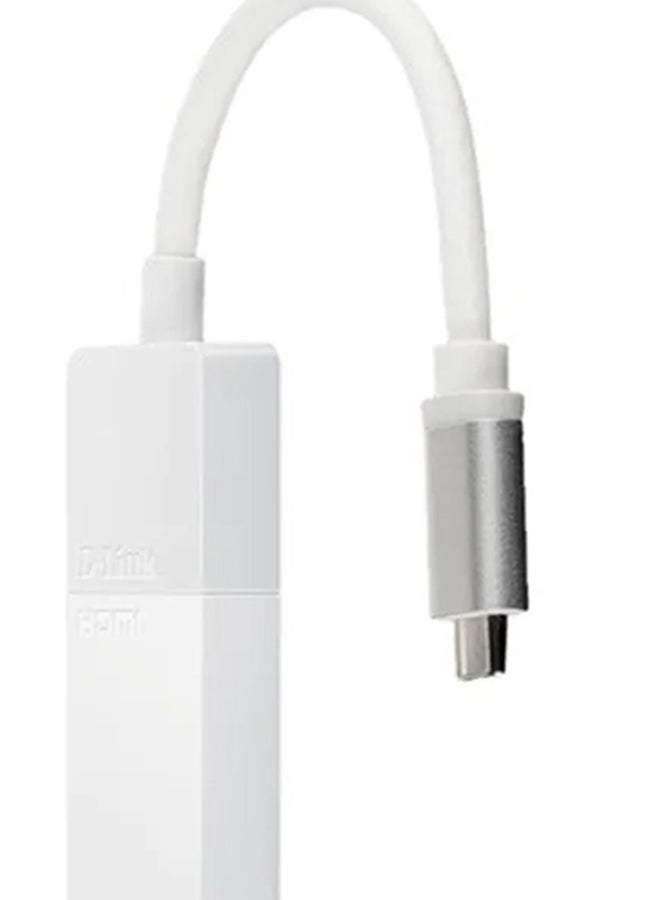 دي لينك محول USB من النوع C إلى HDMI أبيض - Image 4