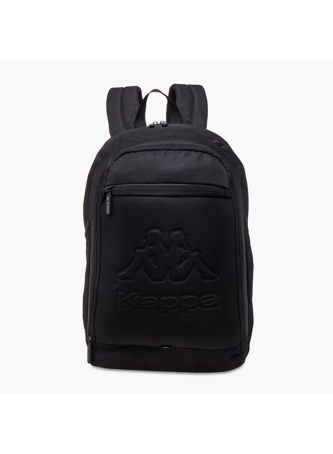 Kappa Unisex Logo Embossed School Backpack with Adjustable Straps and Zip Closure - 13x32x47 cm - Image 1