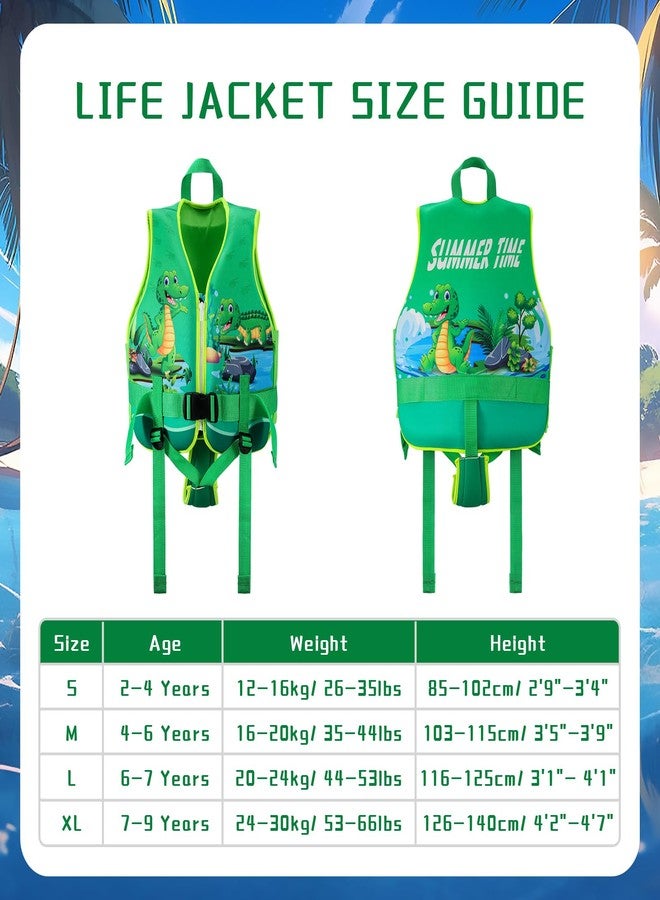 Jurmickey Toddler Swim Vest, Kids Swim Vest for Toddlers, Toddler Floaties 20-60 lbs with Adjustable Safety Strap, S-XL for 2-9 Years Old Boys and Girls(Little Dinosaur/S) - Image 5