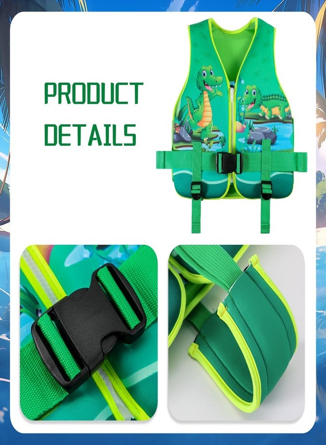 Jurmickey Toddler Swim Vest, Kids Swim Vest for Toddlers, Toddler Floaties 20-60 lbs with Adjustable Safety Strap, S-XL for 2-9 Years Old Boys and Girls(Little Dinosaur/S) - Image 4