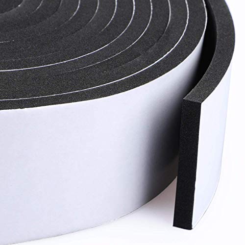 MXCELL High Density Foam Tape Waterproof Sealing Strip CR Strips Neoprene Single-Sided Adhesive EVA Seal 2in X 1/4in X 13Ft - Image 1