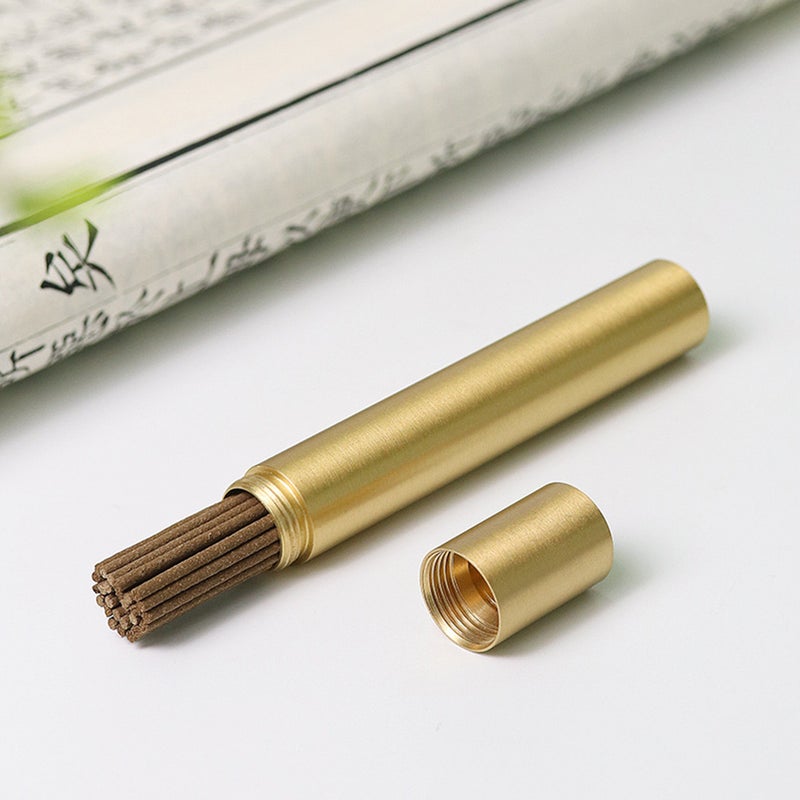2pcs Incense Stick Holder Brass Incense Tube Delicate Incense Storage Tube For Home - Image 5
