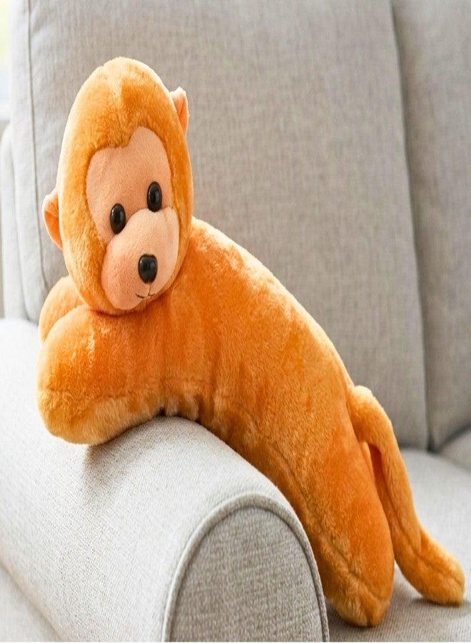 Tickles Monkey Soft Stuffed Plush Animal Bolster Pillow Cushion for Kids Boys & Girls Birthday Gift (Size: 40 cm Color: Orange) - Image 2