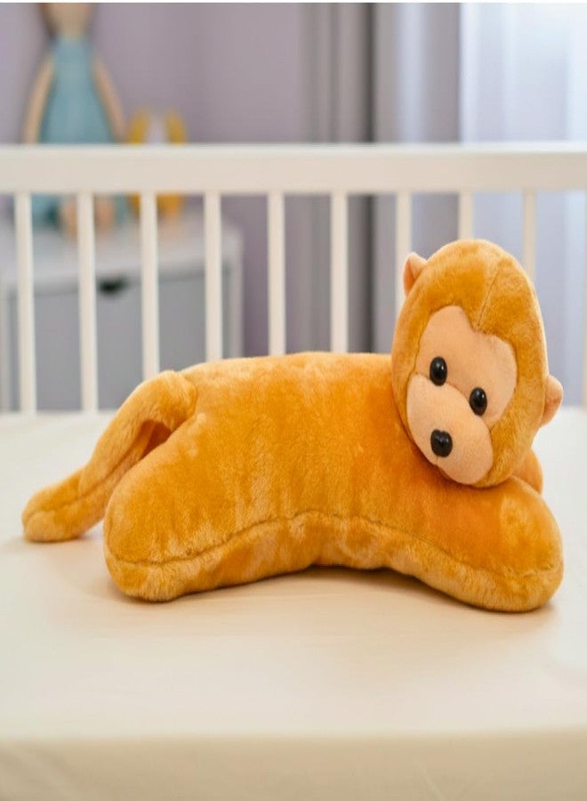 Tickles Monkey Soft Stuffed Plush Animal Bolster Pillow Cushion for Kids Boys & Girls Birthday Gift (Size: 40 cm Color: Orange) - Image 5
