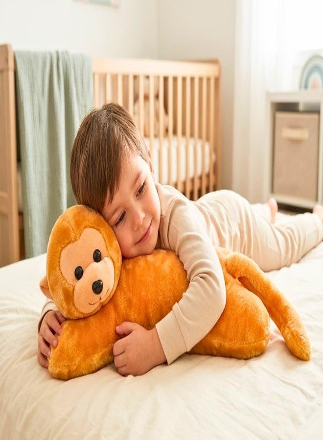 Tickles Monkey Soft Stuffed Plush Animal Bolster Pillow Cushion for Kids Boys & Girls Birthday Gift (Size: 40 cm Color: Orange) - Image 4