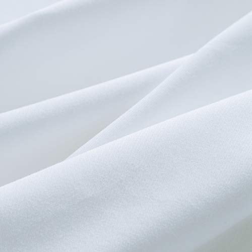 SUSYBAO White Duvet Cover King 100% Cotton 3 Pcs Set 1 Hotel Collection White Duvet Cover with Zipper Ties 2 Pillow Shams Classic Solid Color Hotel Bedding Set Soft - Image 2