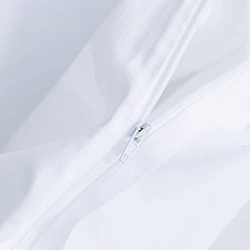 SUSYBAO White Duvet Cover King 100% Cotton 3 Pcs Set 1 Hotel Collection White Duvet Cover with Zipper Ties 2 Pillow Shams Classic Solid Color Hotel Bedding Set Soft - Image 3