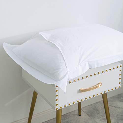 SUSYBAO White Duvet Cover King 100% Cotton 3 Pcs Set 1 Hotel Collection White Duvet Cover with Zipper Ties 2 Pillow Shams Classic Solid Color Hotel Bedding Set Soft - Image 5