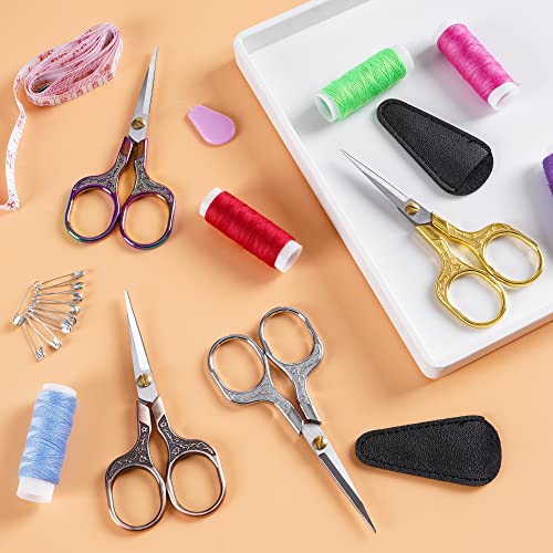 GLEXAL Embroidery precision scissors-Glexal 5 Inch Vintage Scissors-2 pack,Ultra Sharp Blade Shears,scotch small crafts scissors for multi purpose… - Image 2