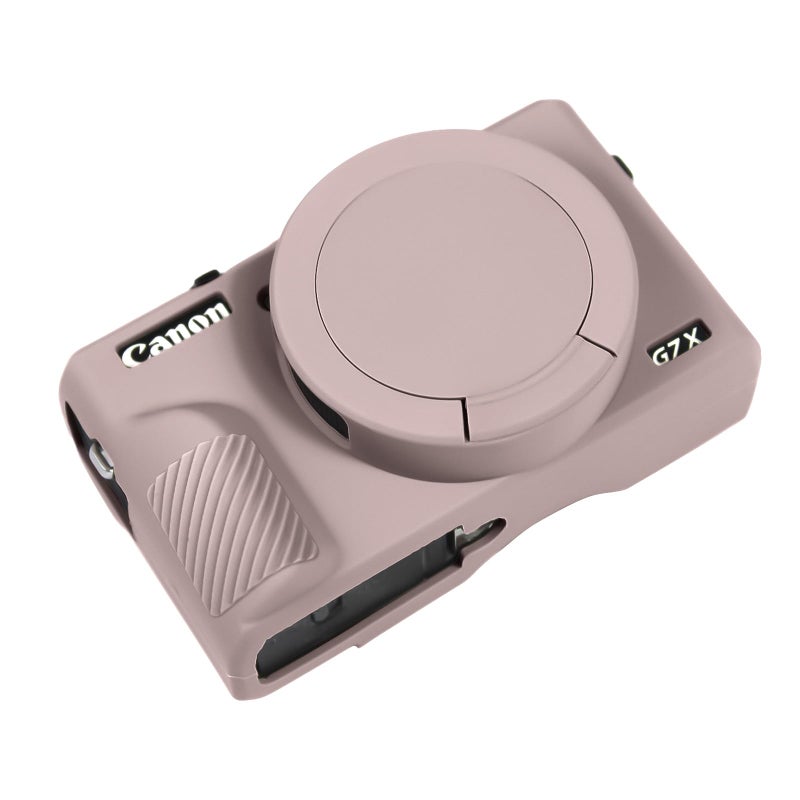 Easy Hood Case for Canon Powershot G7 X Mark III Digital Camera, Soft Silicone Protective Cover with Removable Lens Cover for Canon Powershot G7X Mark III DSLR Camera (Tiffany Pink) - Image 1