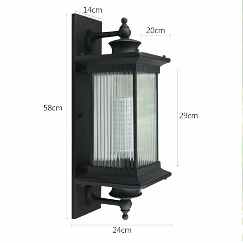 blissbells Vintage Wall Mounted Lantern, Glass Panel Sconce Light, Coffee Color Metal Finish - Image 5