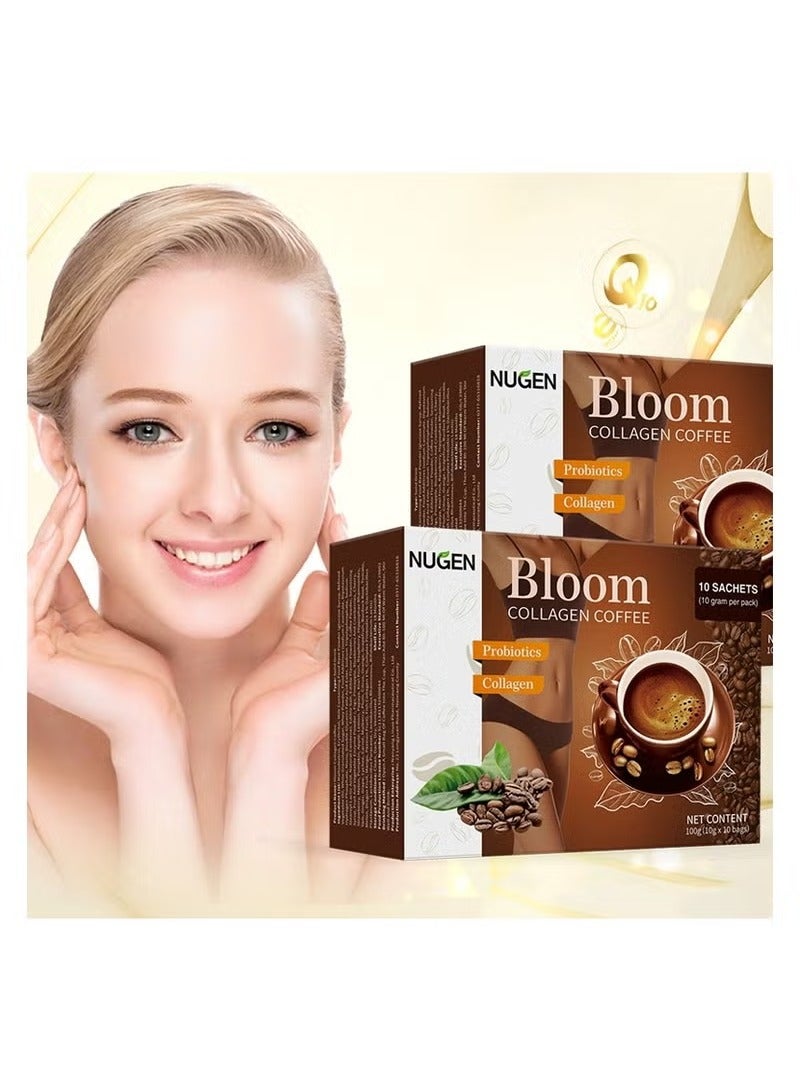 NUGEN 3 Pack Bloom Collagen Coffee 100% Organic and Glutathione, Weight Loss Coffee Weight Loss Coffee Glutathione Collagen Detox Premium Collagen Coffee  - Image 4