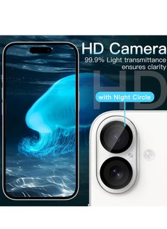 ELTRAZONE JETech Camera Lens Protector for iPhone 16 (6.1-Inch) – Case Friendly, Night Shot Compatible, HD Clear, 3-Pack  - Image 5
