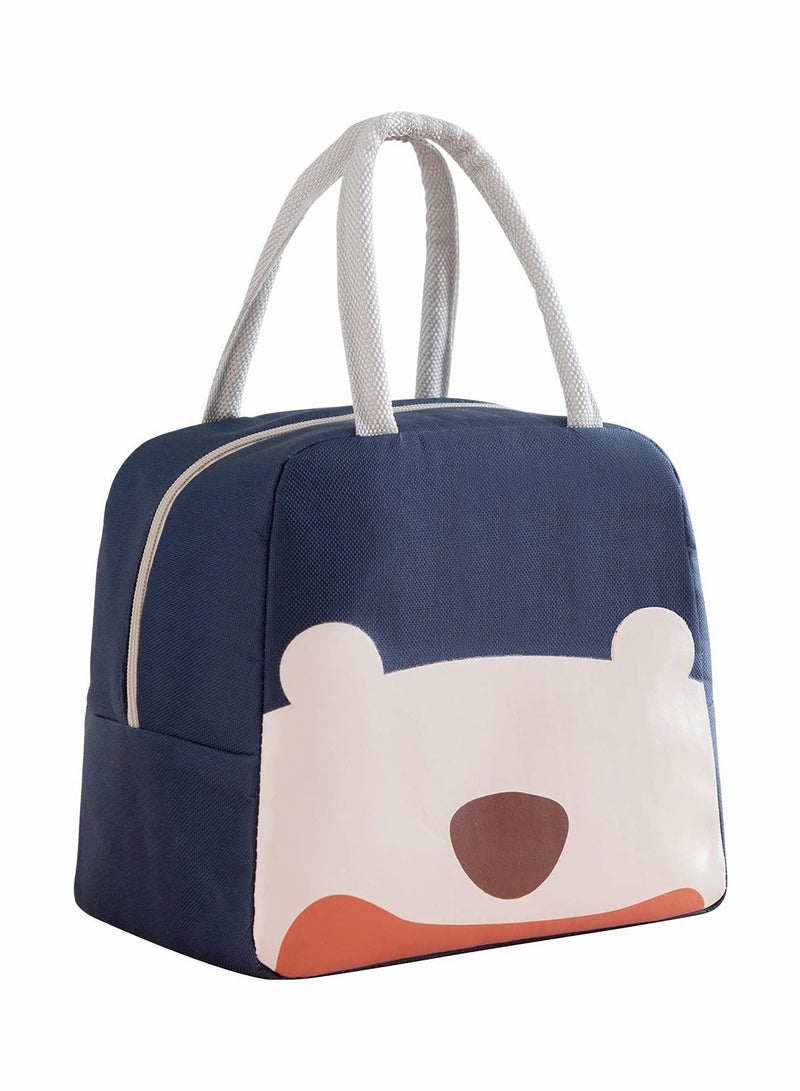 SYOSI Cute Lunch Bags for Women, Fashion Lunch Box Containers Thermal Waterproof Lunch Organizer Insulated Lunch Tote Bag for Girls Men Adult Work School Picnic (Navy Blue) - Image 1