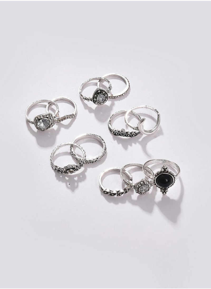 Set Of 11 White Stone-Studded Finger Rings - pzsku/Z9373F0F3B17EC6964F24Z/45/_/1737964982/6a18f470-d99b-4461-abb4-7b6e7e5b8fc6