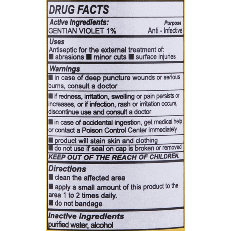 Sanar Naturals Gentian Violet, 1 fl oz - Violeta de Genciana - Tincture of Violet 1% First Aid Antiseptic - Image 3