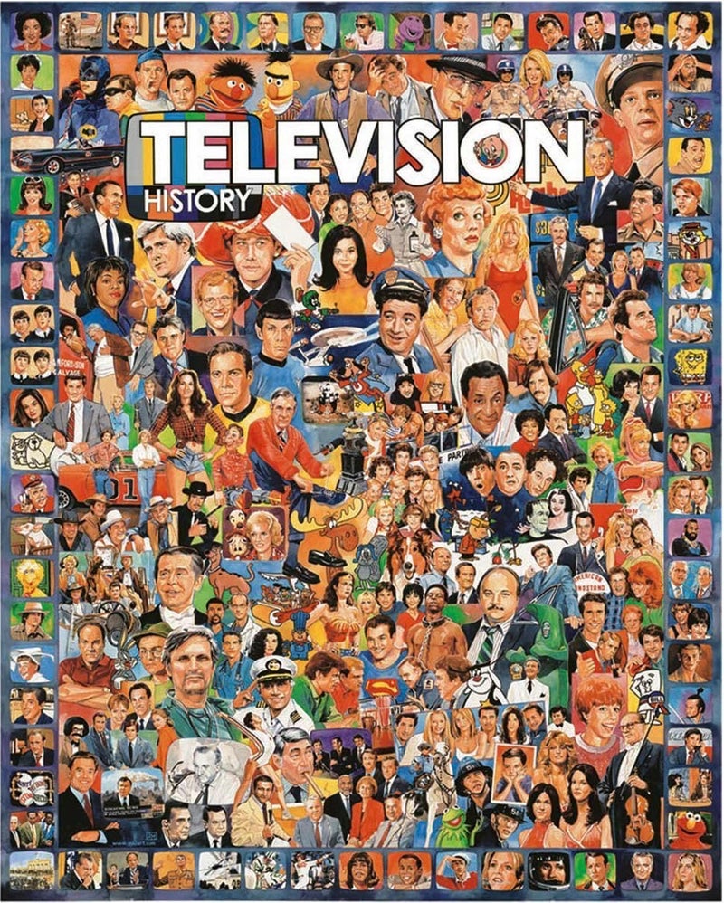 White Mountain Puzzles Television History  1000 Piece Jigsaw Puzzle - Image 2