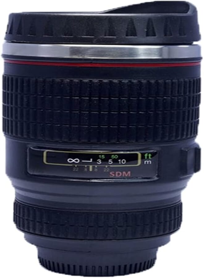 Spaceshoop Camera Lens Thermal Mug 300 ML, Black