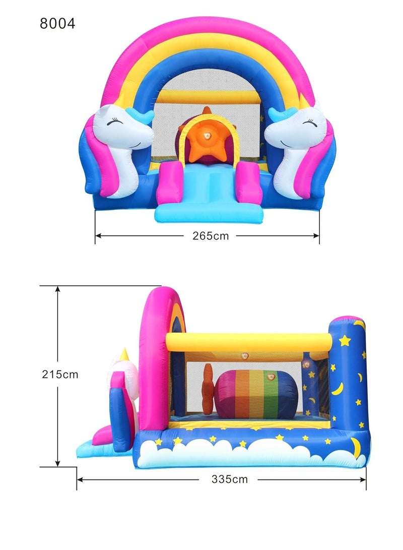 Happy Hop Fantasy Unicorn Inflatable Bouncer With Music Sounds - Image 2