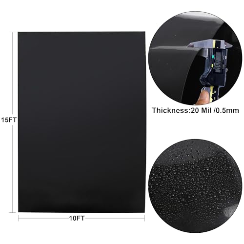 Adroiteet 10 x 15 FT Pond Liner, 20 Mil Fish Pond HDPE Liner, Pond Liners for Outdoor Ponds, Koi Ponds, Garden Fountain, Waterfall - Image 2