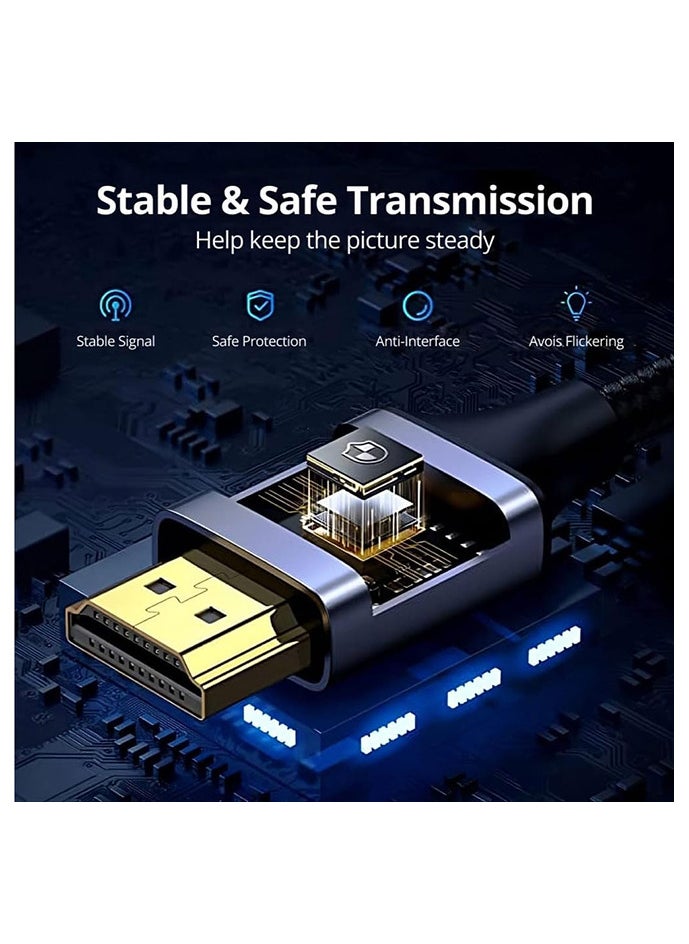 MOWSIL Mini HDMI to HDMI Braided Cable 2Mtr, High Speed 4K 60Hz HDMI Adapter Male to Male, Compatible with Camera, Camcorder, Laptops, Graphics Card, HDTV, Tablet, EOS RP/EOS 7D Mark II/XA40, 3FT  - Image 4