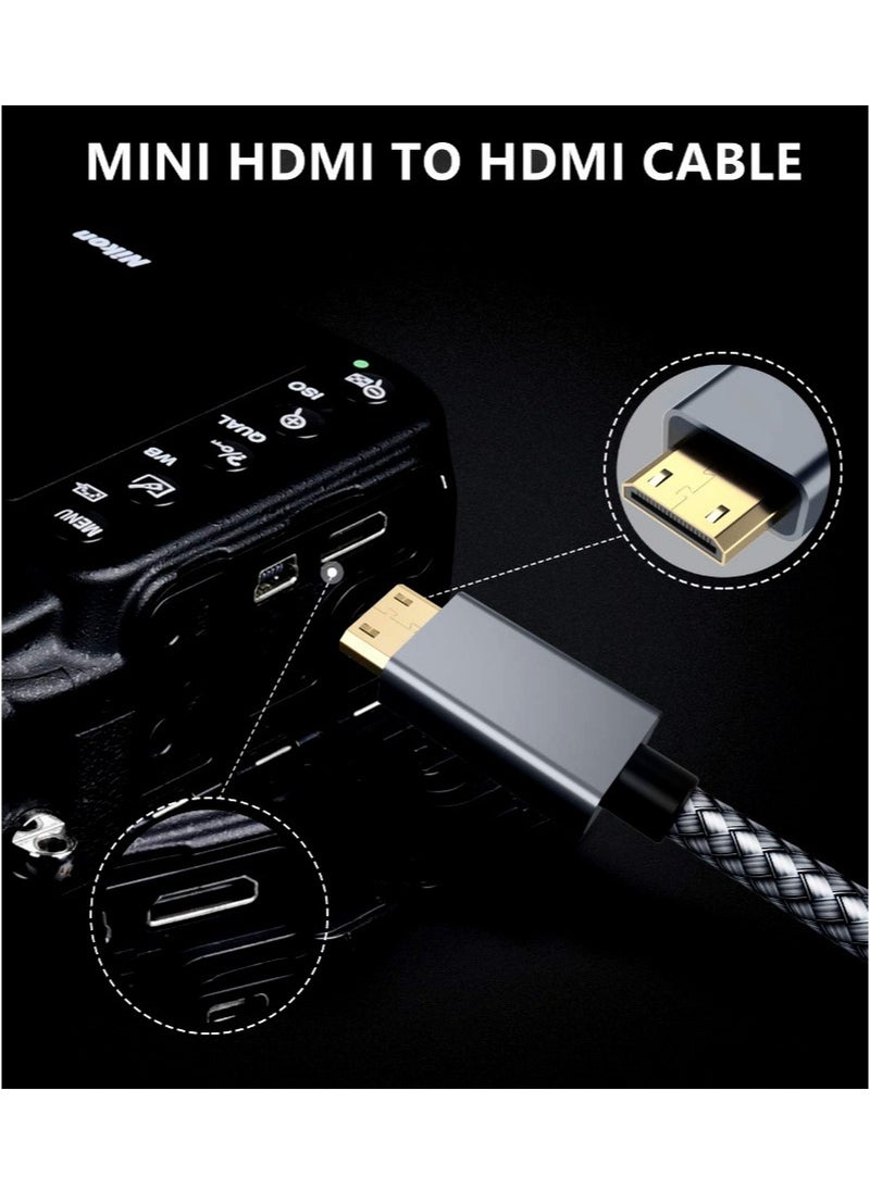 MOWSIL Mini HDMI to HDMI Braided Cable 2Mtr, High Speed 4K 60Hz HDMI Adapter Male to Male, Compatible with Camera, Camcorder, Laptops, Graphics Card, HDTV, Tablet, EOS RP/EOS 7D Mark II/XA40, 3FT  - Image 5