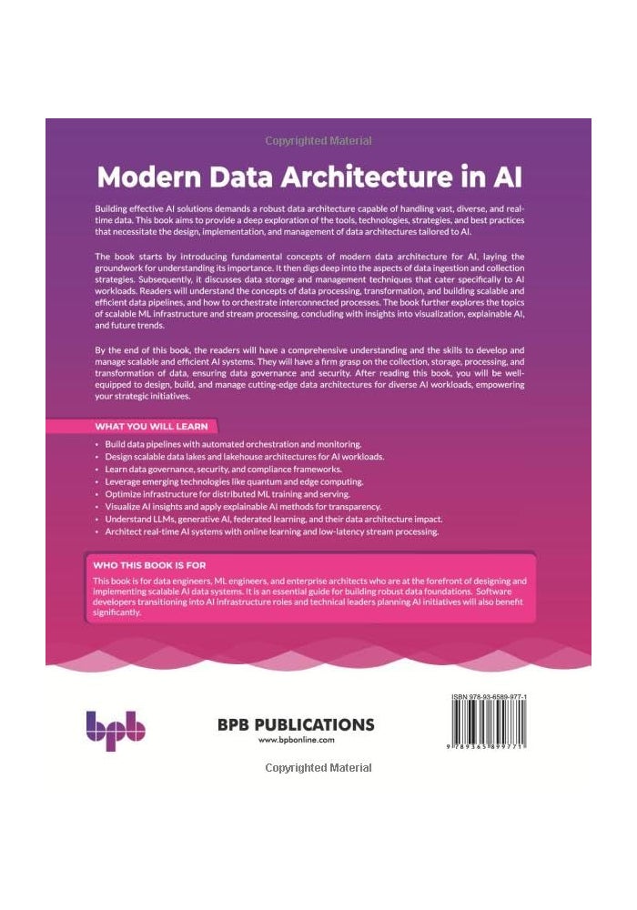 Modern Data Architecture in AI: Optimize AI data storage, versioning, and partitioning with lakehouse (English Edition) Paperback by Abhik Choudhury - 22 August 2025 - Image 2