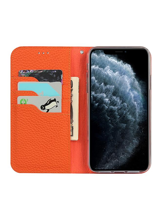 اس-توب جراب هاتف iPhone 11 Pro Max من الجلد الطبيعي من الليتشي - Image 4