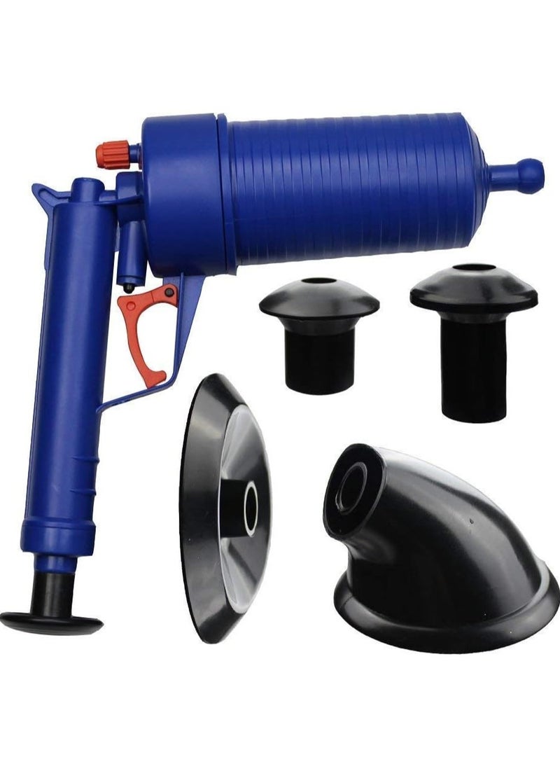 اليسا مضخة هواء عالية الضغط لتنظيف المصارف - مضخة قوية لسد المصارف والمراحيض والأحواض والأنابيب المسدودة - أداة حفر متعددة الاستخدامات للحمام والمطبخ - Image 1